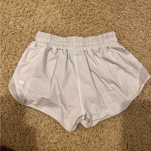 White Lululemon Hotty Hotty shorts